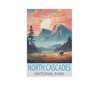 Adult Puzzle 1000 Pieces DIY Wooden Toy, North Cascades National Park, Creative Unique Gift Personality Game Adult Child Puzzle Toy (75 x 50 cm) -FO51