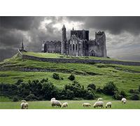 Adult Puzzle 1000 Pieces Paper Puzzle Ireland, Castle Ruins, Sheep, Very Good Educational Game 38x52cm