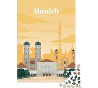 Adult Puzzle, 1000 Pieces, Travel to Munich, 38x26cm/1000pcs