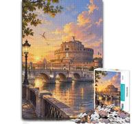 Adult Puzzle Castel Sant'Angelo in Rome 1000pcs (52x38cm) Jigsaw | For patient puzzlers who like detailed images: Adult jigsaw puzzle with 1000 pieces offers a calm pastime at home.