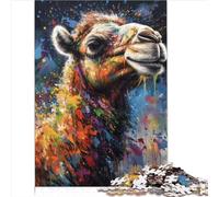 Adult Puzzle Game Camel painting Puzzles for Adults Kids Cardboard Puzzles Sustainable Puzzle for Adults | Games learning educational jigsaw puzzle 1000pcs（26x38cm）