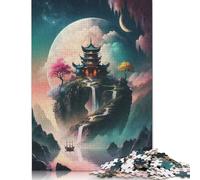 Adult Puzzle Game Pagoda On Top Of The Rock Wooden Puzzles for Adults & Teenager Jigsaw Puzzles for Adults 1000pcs (75x50cm)