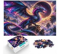 Adult Puzzle Neon Dragon Eclipse Sky 1000pcs (38x26cm) Jigsaw | Adult jigsaw puzzle with 1000 pieces; fits a regular jigsaw hobby; when a calm, focused hobby suits the moment.