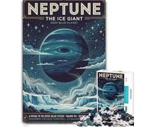 Adult Puzzle Neptune The Ice Giant Poster 1000pcs (52x38cm) | A January indoor activity during New Year family time for shared leisure.