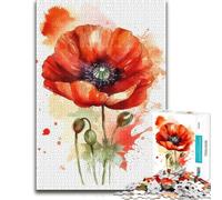 Adult Puzzle Poppy Flower 1000pcs (38x26cm) Jigsaw | Choose a puzzle gift for adults for festive downtime for shared puzzle time.