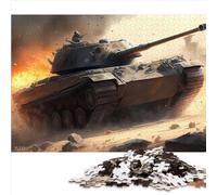 Adult Puzzle World of Tanks Puzzle for Adults 1000 Pieces Wooden Puzzle for 12 Year Olds Helps Develop Language and Reading Skills Size (50x75 cm)
