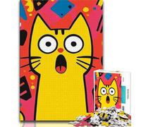 Adult Puzzles 1000 Pieces Abstract Cat Teenager Jigsaw,Educational Games Home Decoration Birthday Present, Gifts, Wall Art 38x26cm