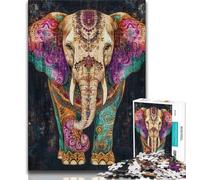 Adult Puzzles 1000 Pieces Animal Magic Elephant Teenager Jigsaw,Family Activity Fun at Home Activities, Birthday Present,Travel Gifts 26x38cm