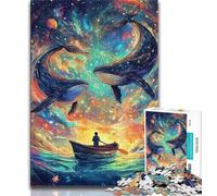 Adult Puzzles 1000 Pieces Animal Whale Art Teenager Jigsaw,Family Activity Fun at Home Activities, Birthday Present,Travel Gifts 26x38cm