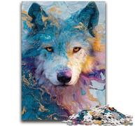 Adult Puzzles 1000 Pieces Animal Wolf Art Family Fun for Is Ideal As A Gift for The Whole Family for And Age 14 Years Up 50x75cm