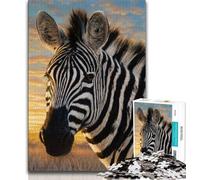 Adult Puzzles 1000 Pieces Animal Zebra Puzzles for Adults,Artistic Wall Decor & Birthday Gift Idea for Friends, Home Office (size 38x26cm)