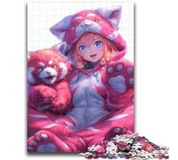 Adult Puzzles 1000 Pieces Anime Red Panda Girl Challenging Game And Family Play for Is Ideal As A Gift for The Whole Family 50x75cm