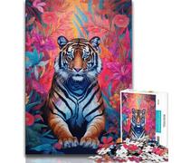 Adult Puzzles 1000 Pieces Anime Tiger Teenager Jigsaw,Family Activity Fun at Home Activities, Birthday Present,Travel Gifts 75x50cm