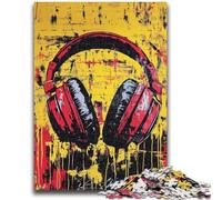 Adult Puzzles 1000 Pieces Artistic Headphones Challenging Game And Family Play for Is Ideal As A Gift for The Whole Family 50x75cm