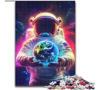Adult Puzzles 1000 Pieces Astronaut Holding The Earth, Educational Games Home Decoration Is Ideal As A Gift for The Whole Family (Size 26x38cm)