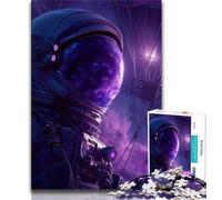 Adult Puzzles 1000 Pieces Astronauts in Space,Help The Brain Exercise Addictive Toys to Cultivate Patience Gift For Birthdays (38x26cm)