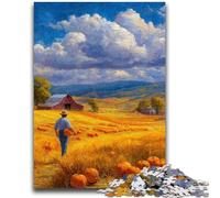 Adult Puzzles 1000 Pieces Autumn Farmland Teenager Puzzles,Challenging Game Gifts for Is Ideal As A Gift for The Whole Family (50x75cm)