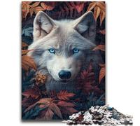 Adult Puzzles 1000 Pieces Autumn Wolf Challenging Game And Family Play for Is Ideal As A Gift for The Whole Family 50x75cm