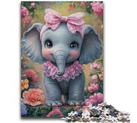 Adult Puzzles 1000 Pieces Baby Elephant 1000 Piece Jigsaw,Stress Reliever Difficult Challenge Unique Home Decor And Gifts (75x50cm)