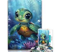 Adult Puzzles 1000 Pieces Baby Turtle Teenager Jigsaw,Challenging Family Activity Games DIY Toy for Home Wall Decor Gifts (size 38x26cm)