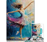 Adult Puzzles 1000 Pieces Ballet Dancer Art,Challenging Game And Family Play with Fully Interlocking Randomly Shaped Pieces (38x26cm)