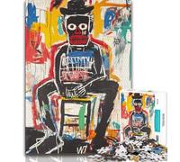 Adult Puzzles 1000 Pieces Basquiat Robot 1000 Piece Puzzle,Stress Reliever Staycation Kill Time Parent-child Interaction 75x50cm