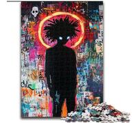 Adult Puzzles 1000 Pieces Basquiat-style, Stress Reliever Difficult Challenge Secret Santa Gifts for Age 14 Years Up (Size 26x38cm)