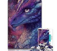 Adult Puzzles 1000 Pieces Beautiful Dragon with Sparkling Galaxy, for Educational Game Challenge Toy,gifts for Friends And Family for for Age 14 38x26cm