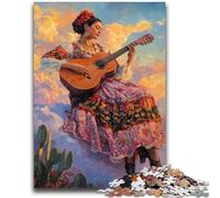 Adult Puzzles 1000 Pieces Beautiful Mexican Woman 1000 Piece Puzzle,Stress Reliever Staycation Kill Time Parent-child Interaction (50x75cm)