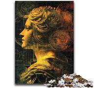 Adult Puzzles 1000 Pieces Bitcoin Girl Challenging Game Toys Deal As Gifts for The Whole Family for Ages 14+ 50x75cm