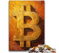 Adult Puzzles 1000 Pieces Bitcoin Logo for 14+ Unique Challenge Game Family Games Christmas Birthday Gifts 26x38cm