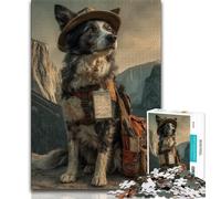 Adult Puzzles 1000 Pieces Border Collie Puzzles for Adults,Educational Games Home Decoration Suitable for Desktop Decoration (size 38x26cm)