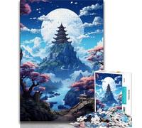 Adult Puzzles 1000 Pieces Buddhist Temple Puzzles for Teenagers,is Ideal As Gifts for The Whole Family Suitable for And 14 (size 75x50cm)
