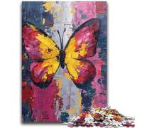 Adult Puzzles 1000 Pieces Butterfly Oil Painting Challenging Game And Family Play for Is Ideal As A Gift for The Whole Family 50x75cm