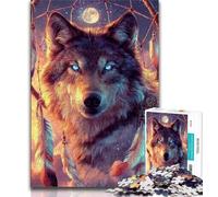 Adult Puzzles 1000 Pieces Catching Net Wolf Puzzles for Teenagers,is Ideal As Gifts for The Whole Family Suitable for And 14 (size 75x50cm)