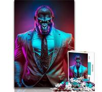Adult Puzzles 1000 Pieces CEO Gorilla in Suit Teenager Jigsaw,Challenging Family Activity Games DIY Toy for Home Wall Decor Gifts (size 75x50cm)