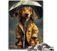 Adult Puzzles 1000 Pieces Chihuahua Under An Umbrella Teenager Jigsaw,Family Activity Fun at Home Activities, Birthday Present,Travel Gifts (50x75cm)