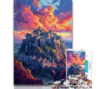 Adult Puzzles 1000 Pieces Colored Castell Caernarfon Puzzles for Teenagers,is Ideal As Gifts for The Whole Family Suitable for And 14 (size 75x50cm)