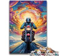 Adult Puzzles 1000 Pieces Colorful Art Motorcycle Teenager Jigsaw,Educational Games Home Decoration Birthday Present, Gifts, Wall Art (50x75cm)