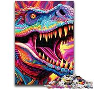 Adult Puzzles 1000 Pieces Colorful Dinosaur Teenager Jigsaw,Educational Games Home Decoration Birthday Present, Gifts, Wall Art (26x38cm)