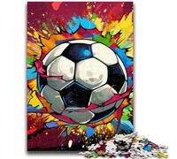 Adult Puzzles 1000 Pieces Colorful Football Teenager Jigsaw,Educational Games Home Decoration Birthday Present, Gifts, Wall Art (26x38cm)