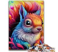 Adult Puzzles 1000 Pieces Colorful Squirrel Teenager Jigsaw,Educational Games Home Decoration Birthday Present, Gifts, Wall Art (50x75cm)