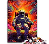 Adult Puzzles 1000 Pieces Colourful Astronauts Teenager Jigsaw,Family Activity Fun at Home Activities, Birthday Present,Travel Gifts (38x26cm)