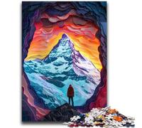 Adult Puzzles 1000 Pieces Colourful Beautiful Mountains for 14+ Unique Challenge Game Family Games Christmas Birthday Gifts 26x38cm