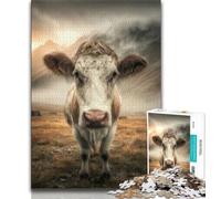 Adult Puzzles 1000 Pieces Cow Teenager Jigsaw,Challenging Family Activity Games DIY Toy for Home Wall Decor Gifts (size 75x50cm)