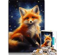 Adult Puzzles 1000 Pieces Cute Animal Fox,Help The Brain Exercise Addictive Toys to Cultivate Patience Gift For Birthdays (75x50cm)