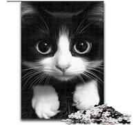 Adult Puzzles 1000 Pieces Cute Black Cat, Suitable for Ages 14 And Up Home Educational Games DIY Toys Artwork Gift (Size 50x75cm)
