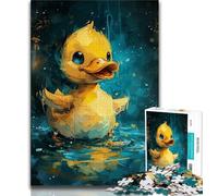 Adult Puzzles 1000 Pieces Cute Little Yellow Duck Teenager Jigsaw,Family Activity Fun at Home Activities, Birthday Present,Travel Gifts 26x38cm