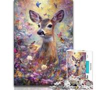 Adult Puzzles 1000 Pieces Deer, Learning Educational Toys,for Is Ideal As A Gift for The Whole Family for And 14 Years Old 38x26cm