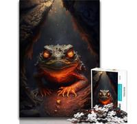 Adult Puzzles 1000 Pieces Demonic Frog 1000 Pieces for Adults,Decompressing Intellectual Educational Toy Birthday Gift (size 38x26cm)